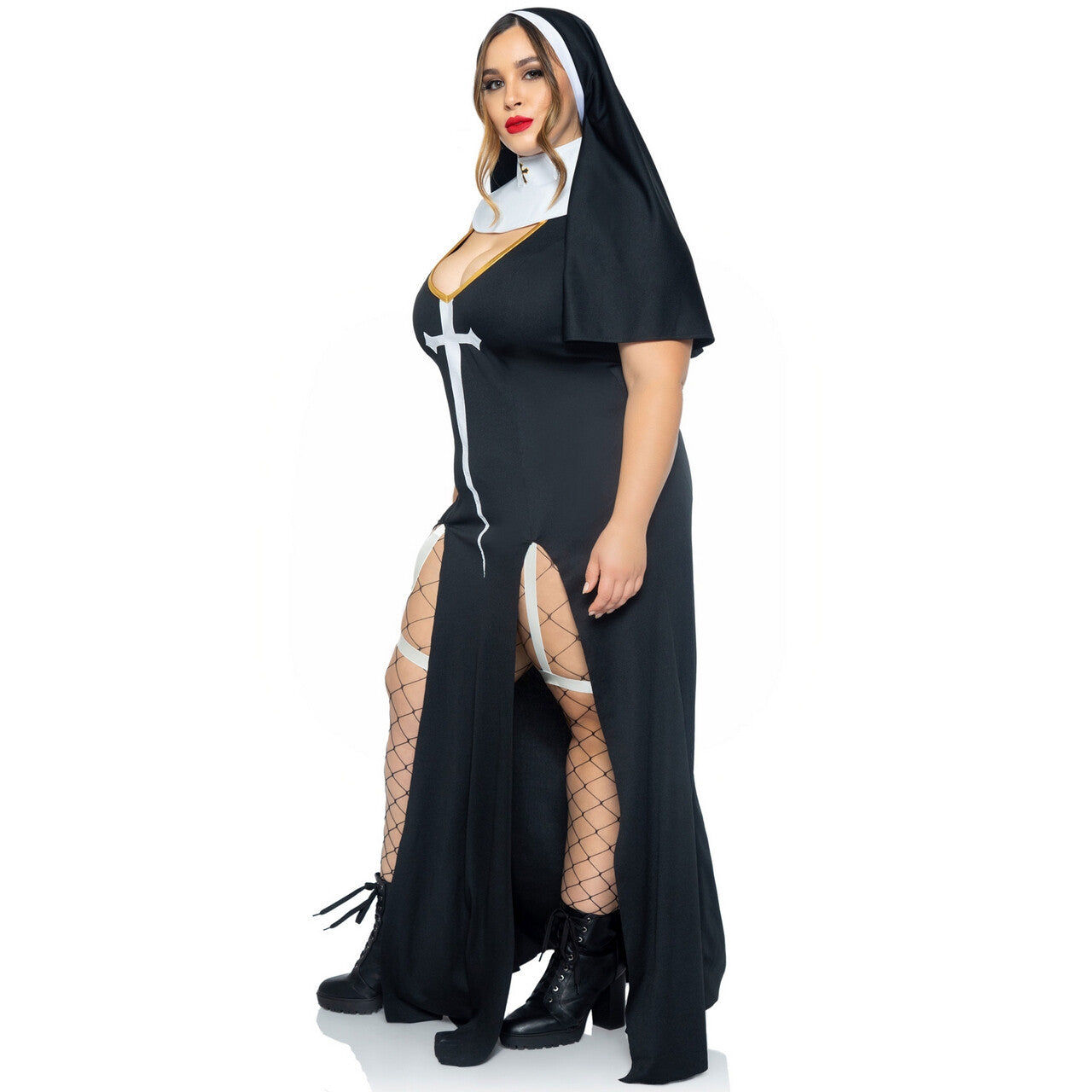 Op deze afbeelding zie je een Kostuums, van het merk Leg Avenue. Heilige Non Zonder Grenzen Plus Size Vrouw Kostuum