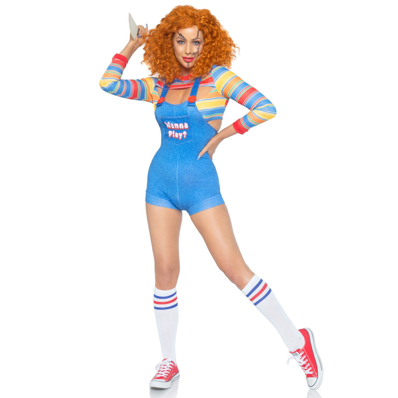 Op deze afbeelding zie je een Kostuums, van het merk Leg Avenue. Demonische Moordzuchtige Pop Vrouw Kostuum