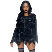 Op deze afbeelding zie je een Kostuums, van het merk Leg Avenue. Luxe Spinnenweb Poncho Met Strass Vrouw Kostuum