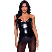 Op deze afbeelding zie je een Kostuums, van het merk Leg Avenue. Hot In Vinyl Body Zwart Vrouw Kostuum