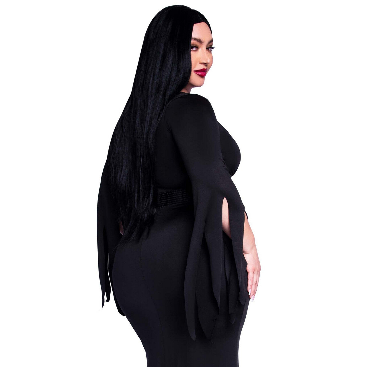 Op deze afbeelding zie je een Kostuums, van het merk Leg Avenue. Onsterfelijke Morticia Plus Size Vrouw Kostuum