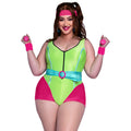 Jaren 90 Workout Fitness Plus Size Vrouw Kostuum