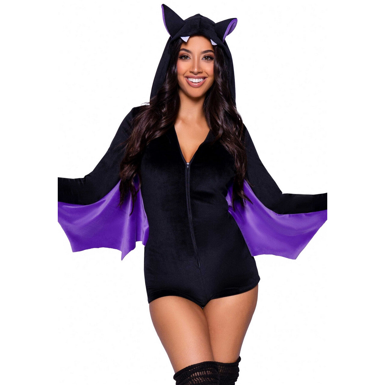 Op deze afbeelding zie je een Kostuums, van het merk Leg Avenue. Hot Bad Bat Girl Vrouw Kostuum
