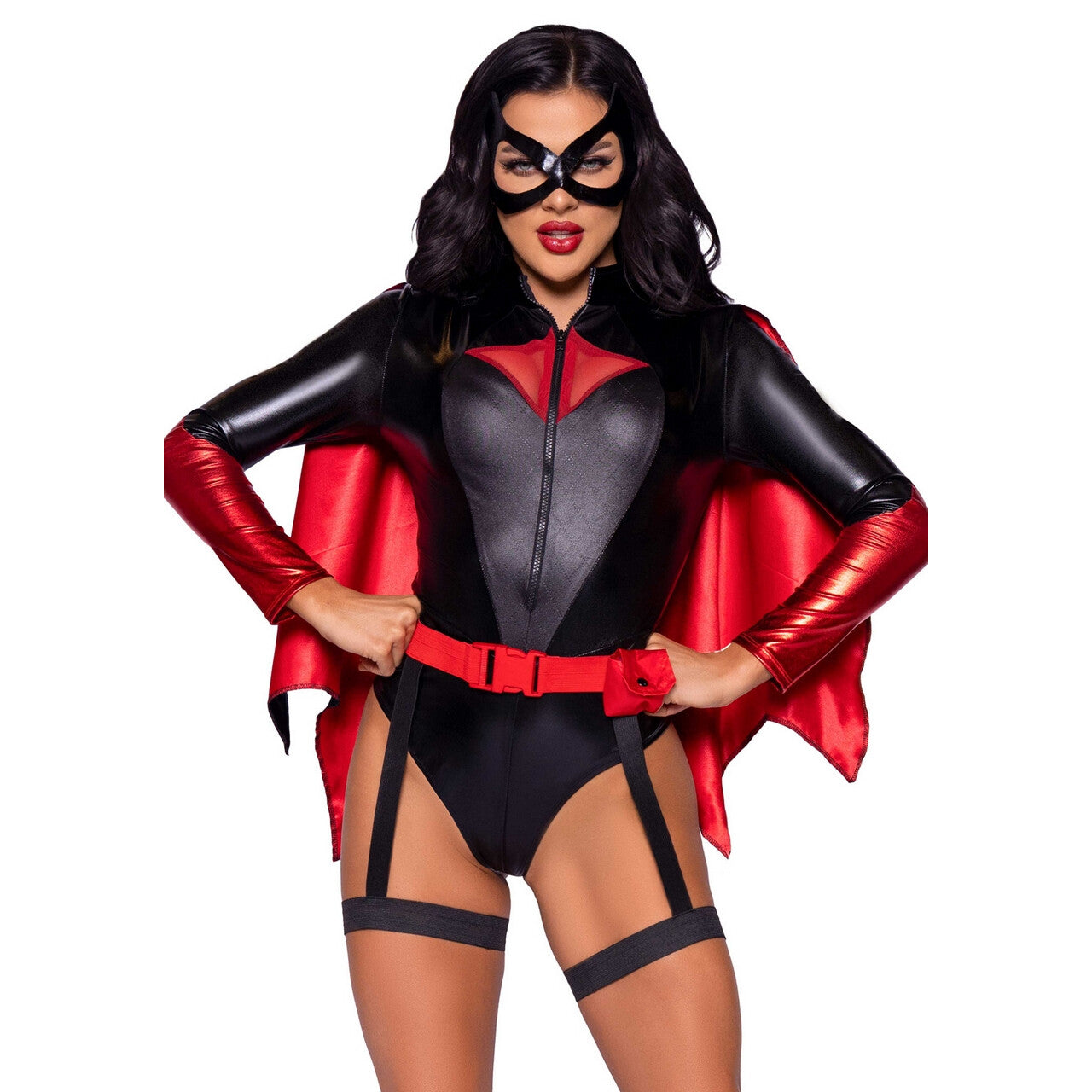 Op deze afbeelding zie je een Kostuums, van het merk Leg Avenue. Superheldin Batgirl Babe Vrouw Kostuum