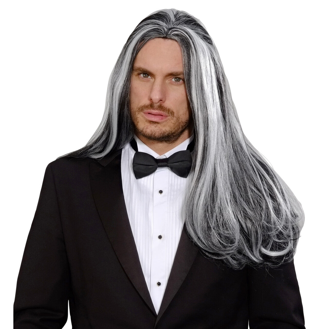 Op deze afbeelding zie je een Accessoires, van het merk Widmann. Pruik Victoriaanse Vampier