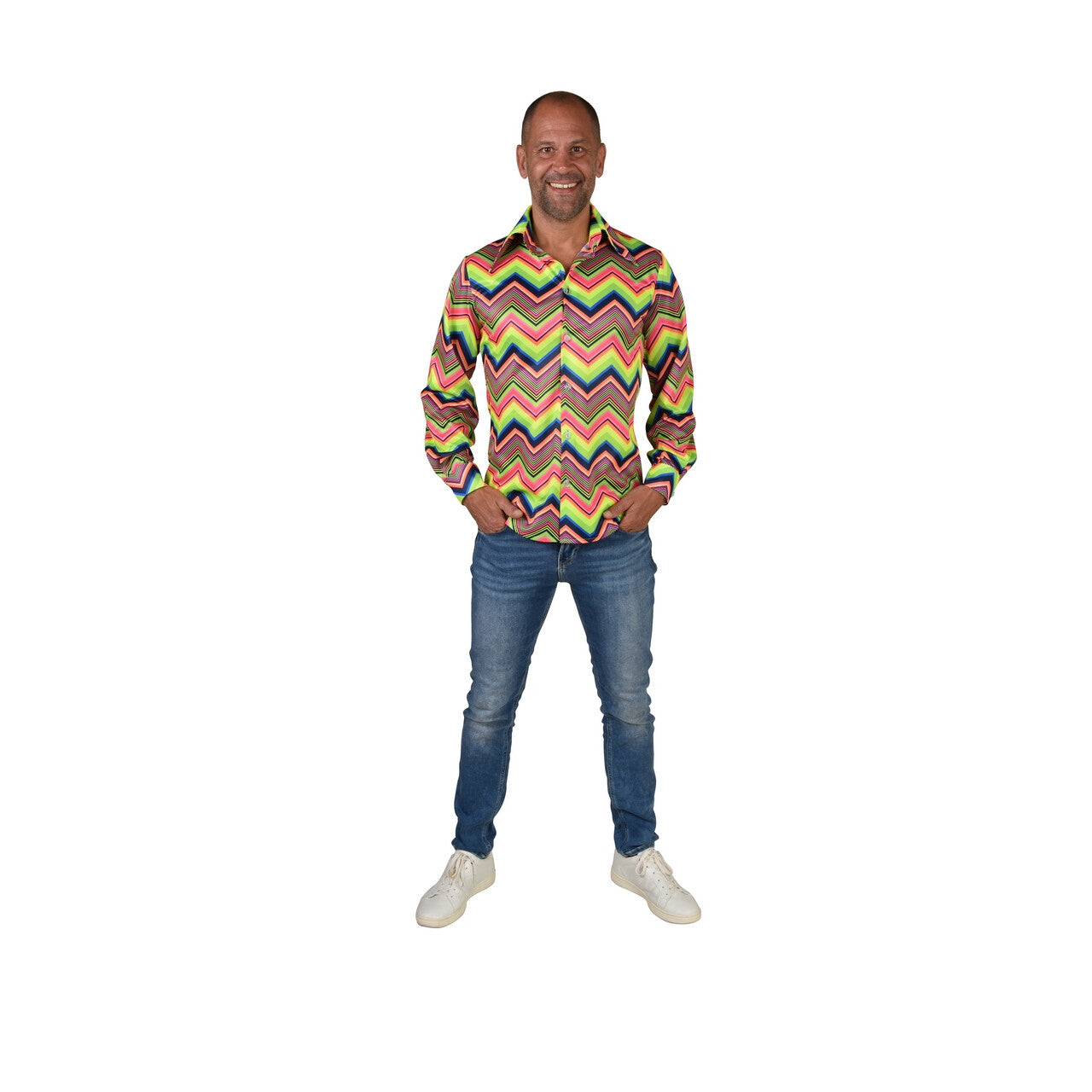 Op deze afbeelding zie je een Kostuums, van het merk Magic By Freddy's. Party Ben Electro Overhemd Man