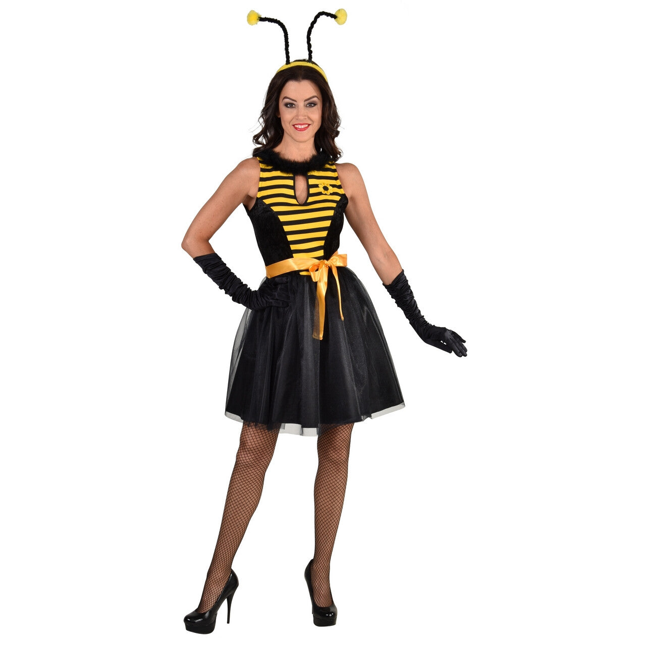 Op deze afbeelding zie je een Kostuums, van het merk Magic By Freddy's. Bijtje Bee Zonder Vrouw Kostuum