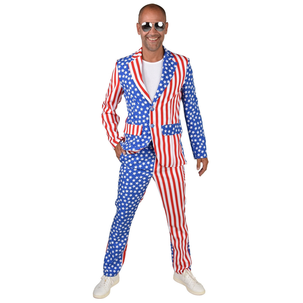 Op deze afbeelding zie je een Kostuums, van het merk Magic By Freddy's. Born In The USA Man Kostuum