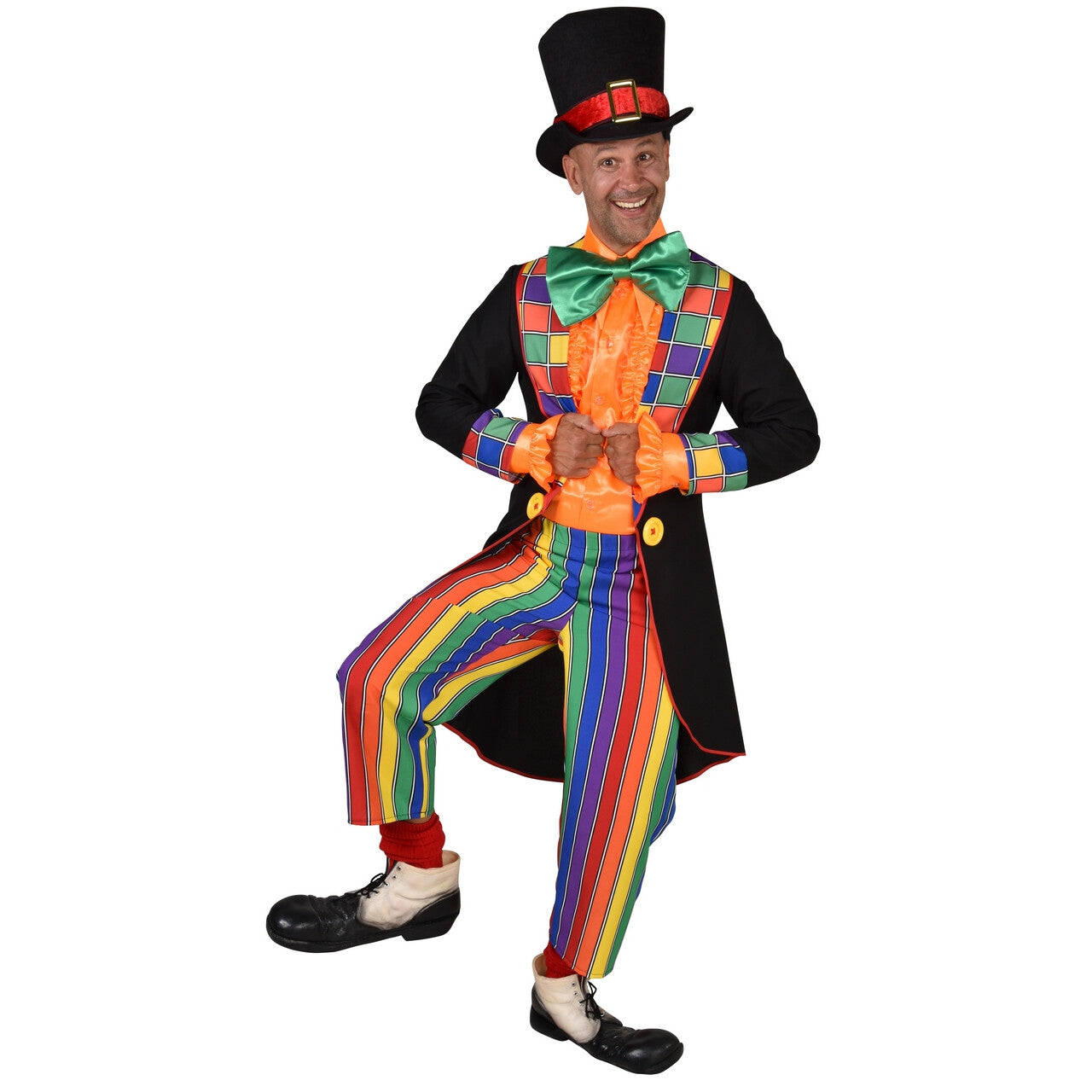 Op deze afbeelding zie je een Kostuums, van het merk Magic By Freddy's. Heppie De Peppie Clown August Man Kostuum