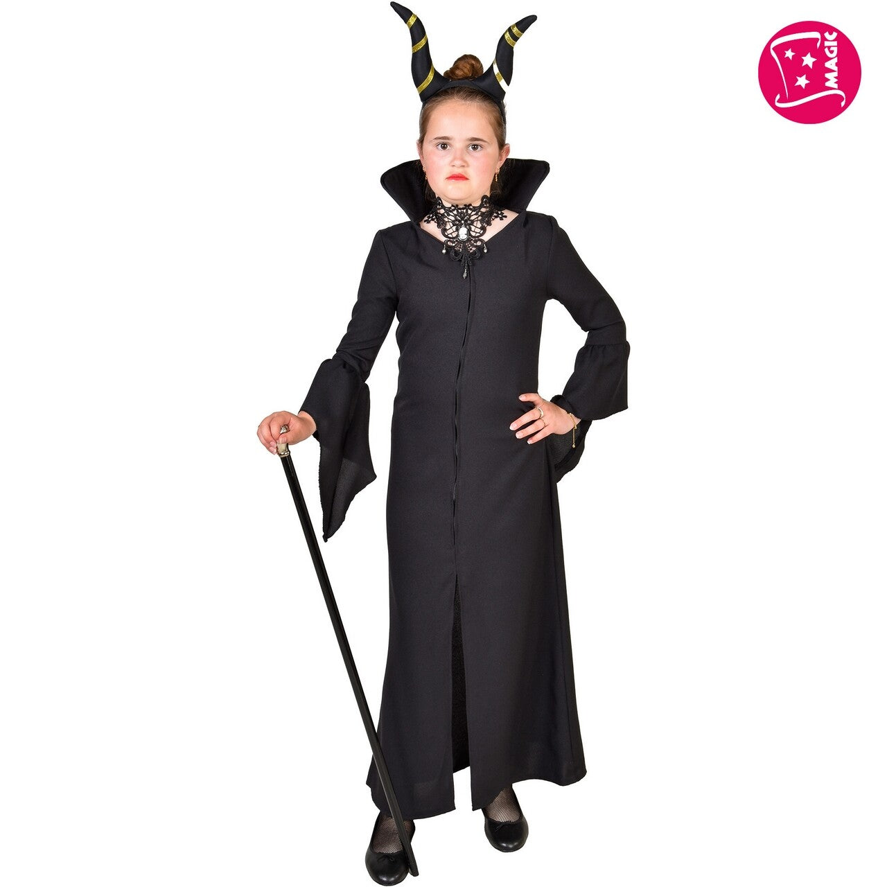 Op deze afbeelding zie je een Kostuums, van het merk Magic By Freddy's. Evil Heks Hetty Heksenketel Meisje Kostuum