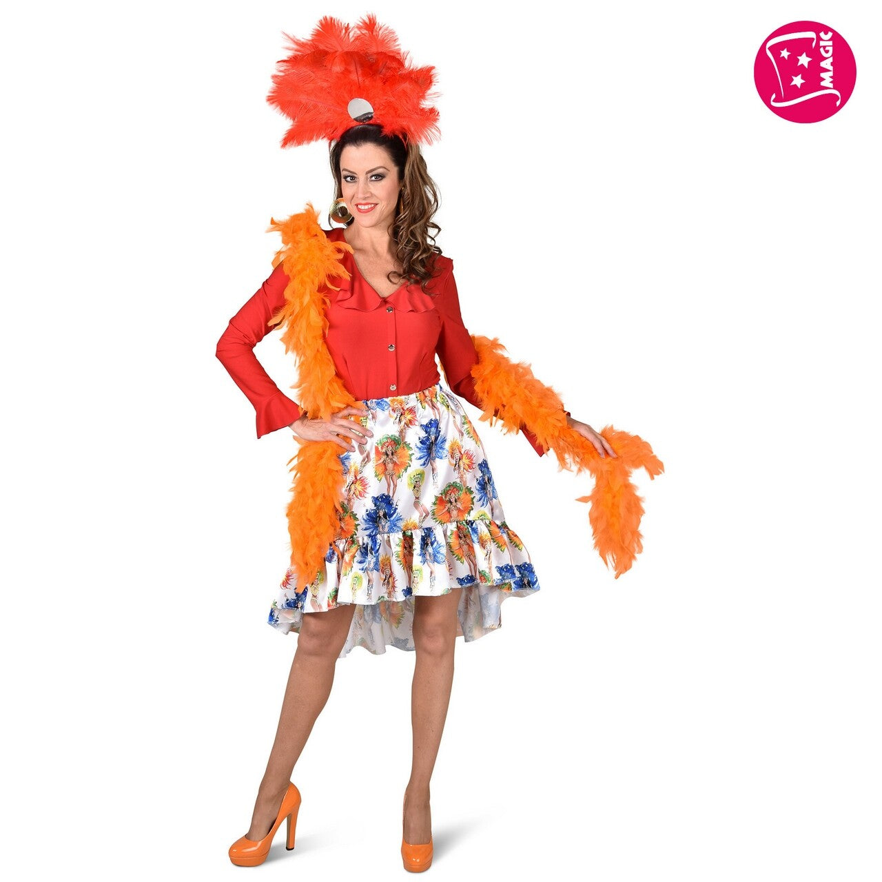 Op deze afbeelding zie je een Kostuums, van het merk Magic By Freddy's. Samba Brasil Rok Vrouw