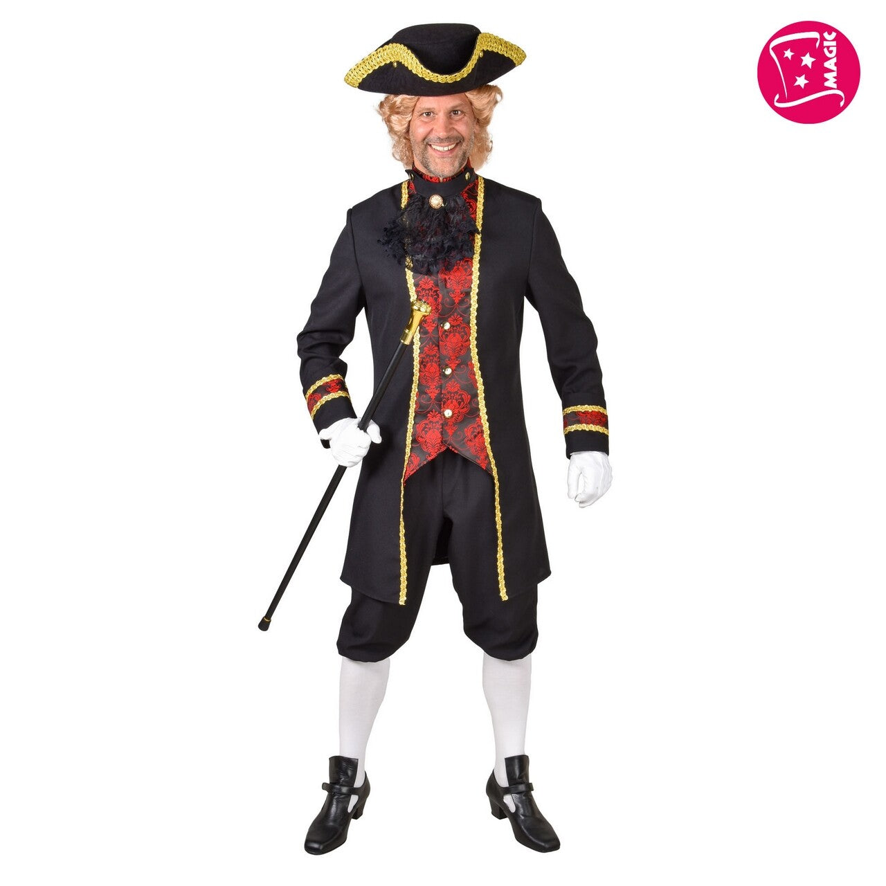 Op deze afbeelding zie je een Kostuums, van het merk Magic By Freddy's. Barok Koning Lodewijk Man Kostuum