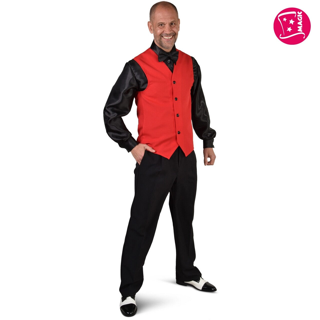 Op deze afbeelding zie je een Kostuums, van het merk Magic By Freddy's. Vest Rode Duivel Man