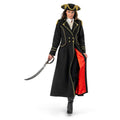 Lange Piratenjas Kapitein Goldrush Vrouw Kostuum