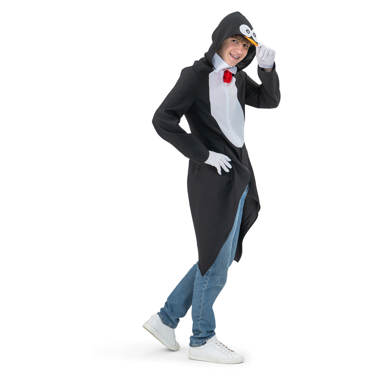 Op deze afbeelding zie je een Kostuums, van het merk Magic By Freddy's. Grappige Deftige Pinguin Slipjas Man Kostuum