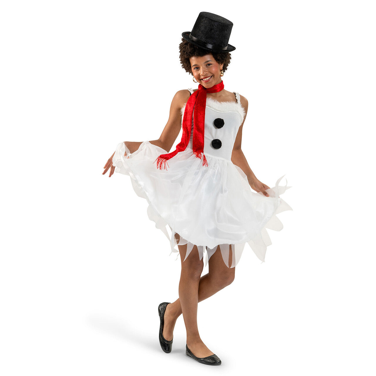 Op deze afbeelding zie je een Kostuums, van het merk Magic By Freddy's. Warme Sneeuwpop Snow Vrouw Kostuum