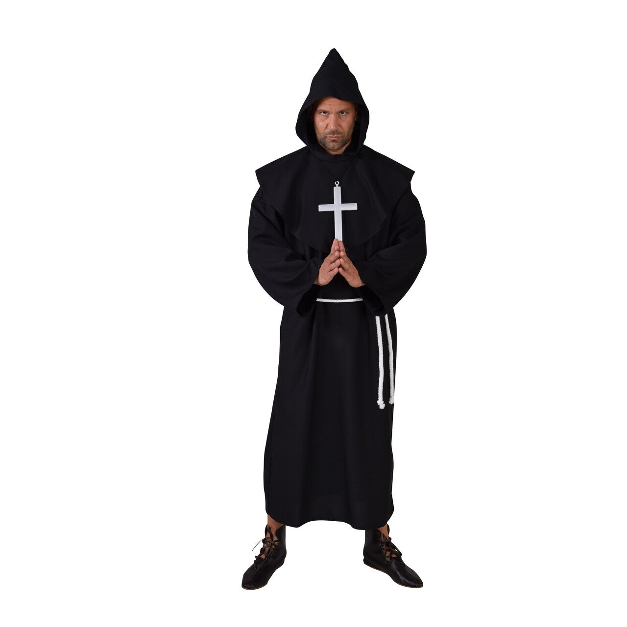 Op deze afbeelding zie je een Kostuums, van het merk Magic By Freddy's. Semper Silentio Klooster Monnik Zwart Man Kostuum