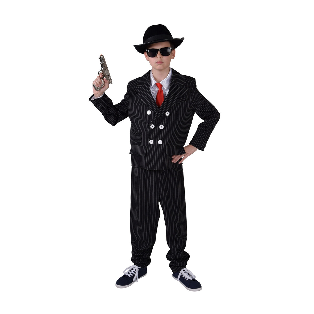 Op deze afbeelding zie je een Kostuums, van het merk Magic By Freddy's. Steenkoude Maffia Gangster Jongen Kostuum