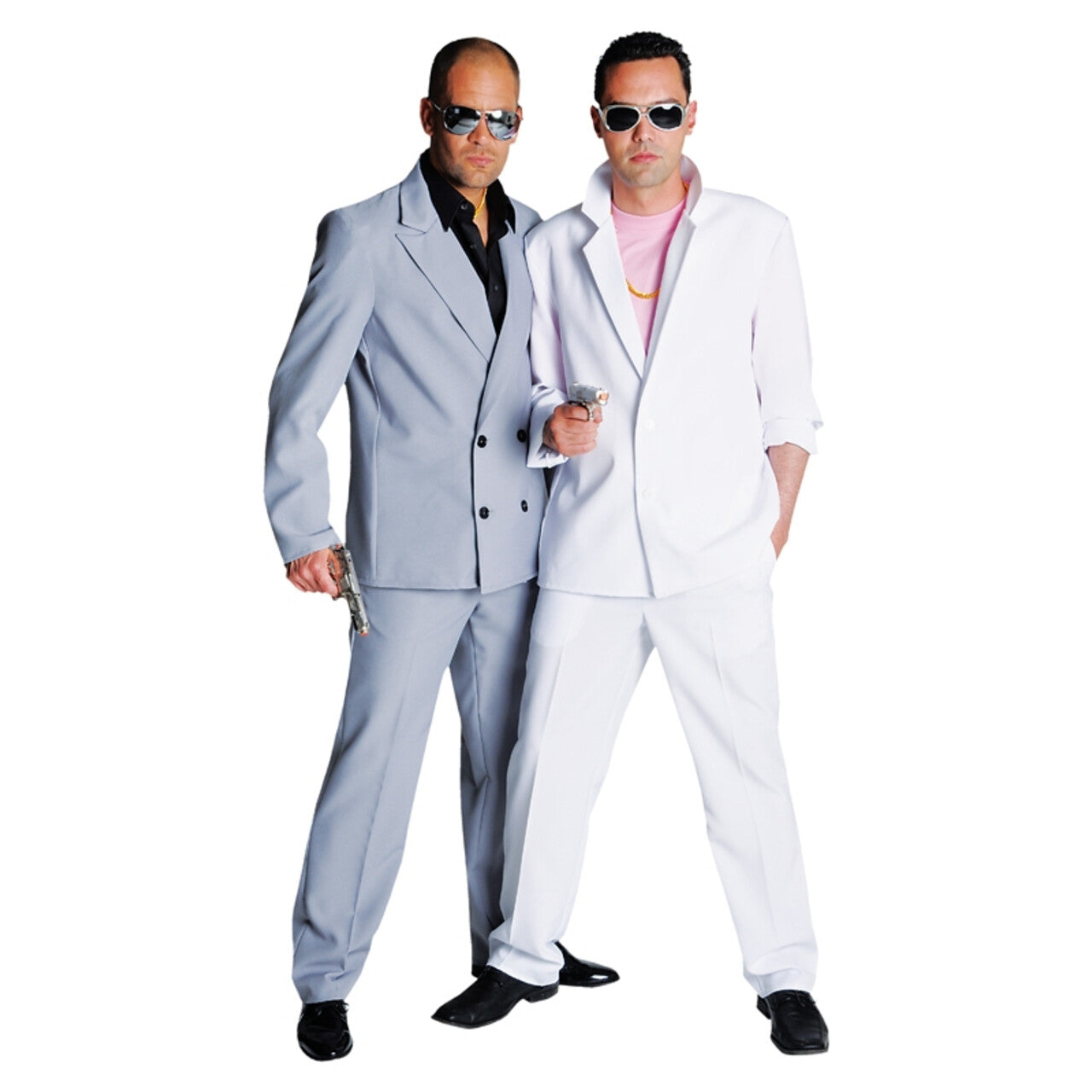 Op deze afbeelding zie je een Kostuums, van het merk Magic By Freddy's. Wit Sonny Miami Vice Man Kostuum