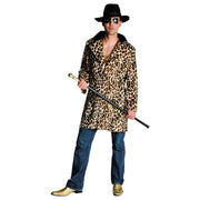 Op deze afbeelding zie je een Kostuums, van het merk Magic By Freddy's. Foute Pimp Jas Loerend Luipaard Bruin Man