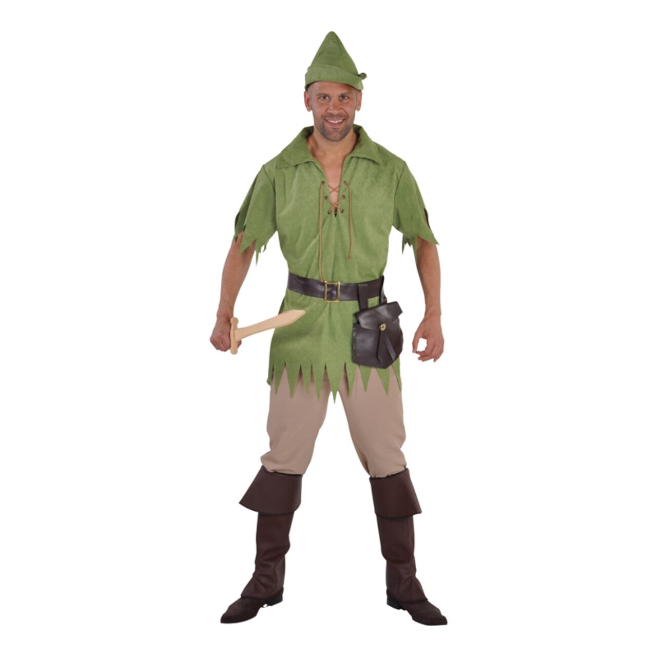 Op deze afbeelding zie je een Kostuums, van het merk Magic By Freddy's. Robin Hood Weldoener Van Sherwood Man Kostuum