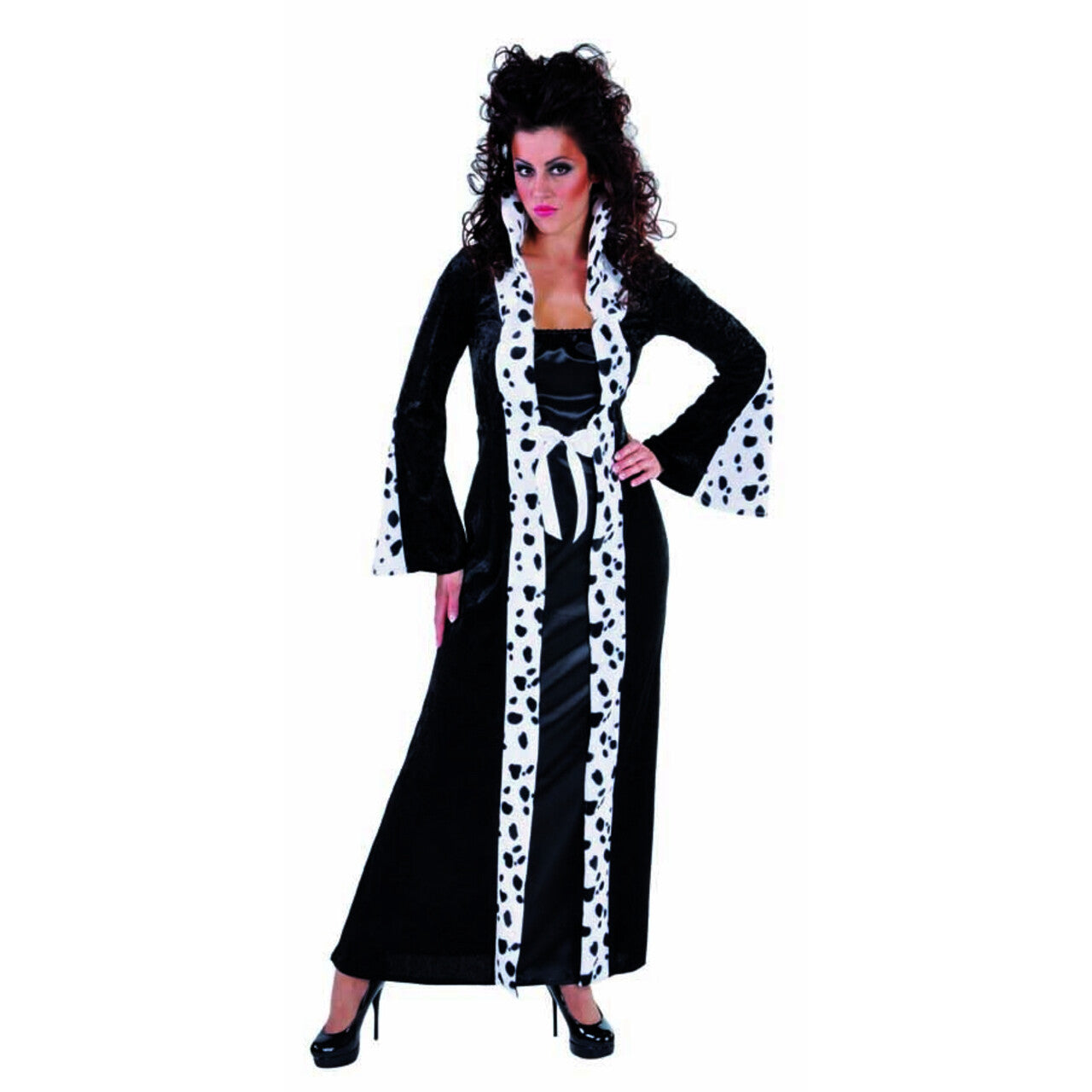 Op deze afbeelding zie je een Kostuums, van het merk Magic By Freddy's. Dalmatier Dame Cruella Vrouw Kostuum
