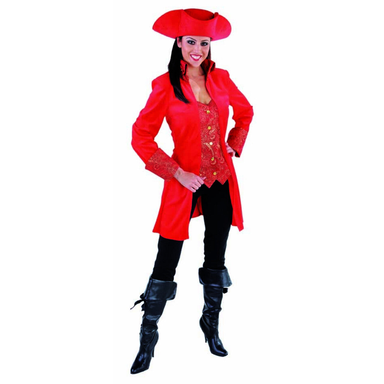 Op deze afbeelding zie je een Kostuums, van het merk Magic By Freddy's. Mantel En Vest Gave Gravin Rood Vrouw
