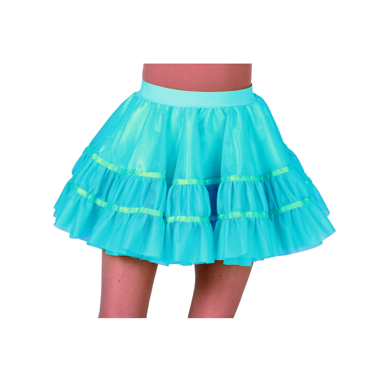 Op deze afbeelding zie je een Kostuums, van het merk Magic By Freddy's. Rockabilly Petticoat Turquoise Vrouw