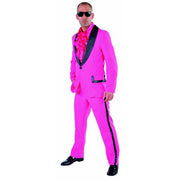 Op deze afbeelding zie je een Kostuums, van het merk Magic By Freddy's. Foute Roze Smoking Man Kostuum
