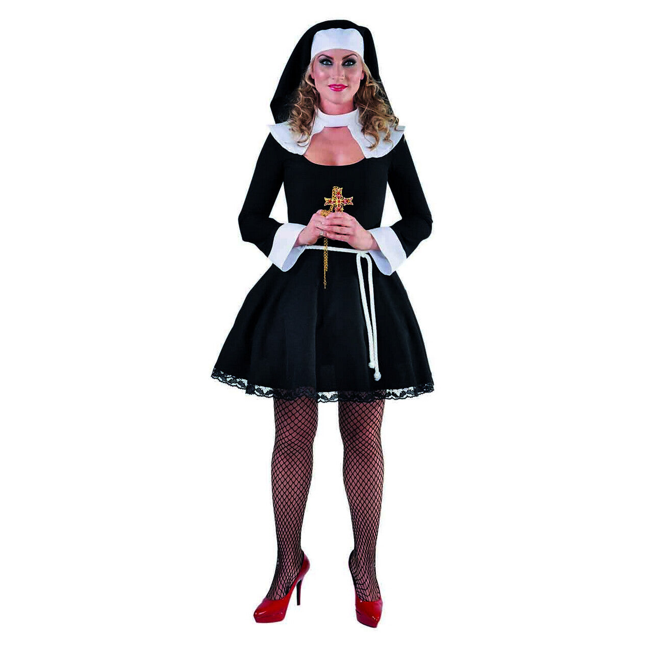 Op deze afbeelding zie je een Kostuums, van het merk Magic By Freddy's. Bidden Met De Ogen Open Non Vrouw Kostuum
