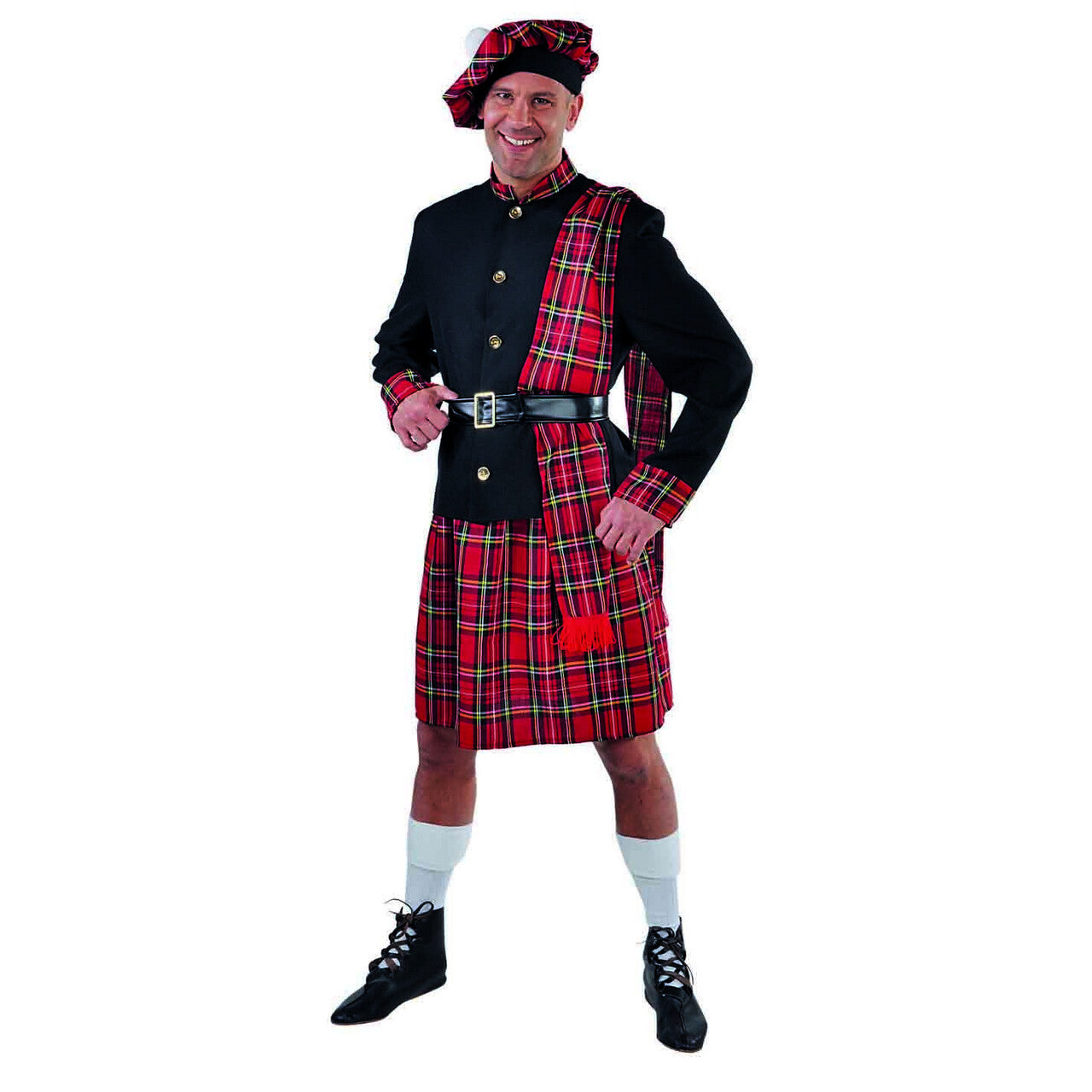 Op deze afbeelding zie je een Kostuums, van het merk Magic By Freddy's. Schotse Klederdracht Tartan Scott Mcdonald Man Kostuum
