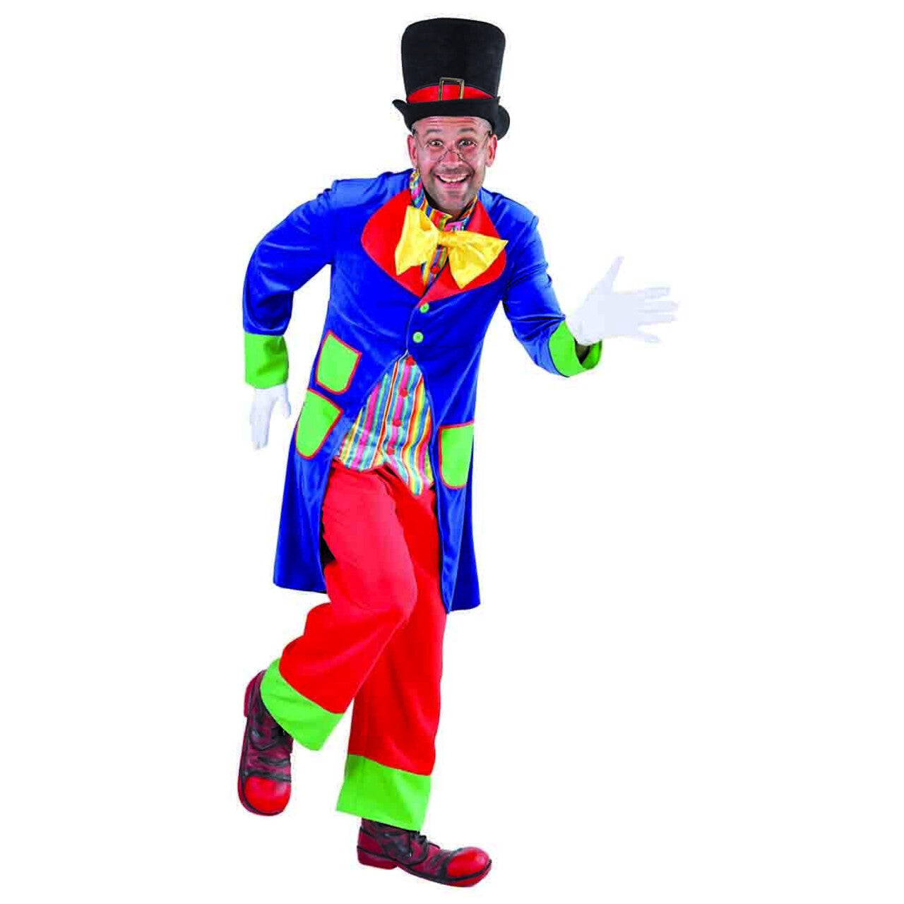 Op deze afbeelding zie je een Kostuums, van het merk Magic By Freddy's. Gangmaker Circus Clown Man