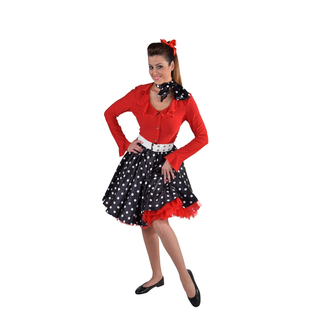 Op deze afbeelding zie je een Kostuums, van het merk Magic By Freddy's. Jaren 50 Swing Rock Rok Zwart Vrouw