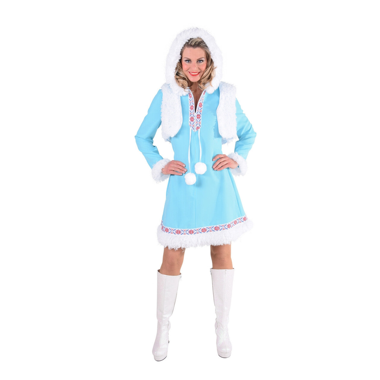 Op deze afbeelding zie je een Kostuums, van het merk Magic By Freddy's. Lekker Warm Eskimo Sneeuwballen Vrouw Kostuum