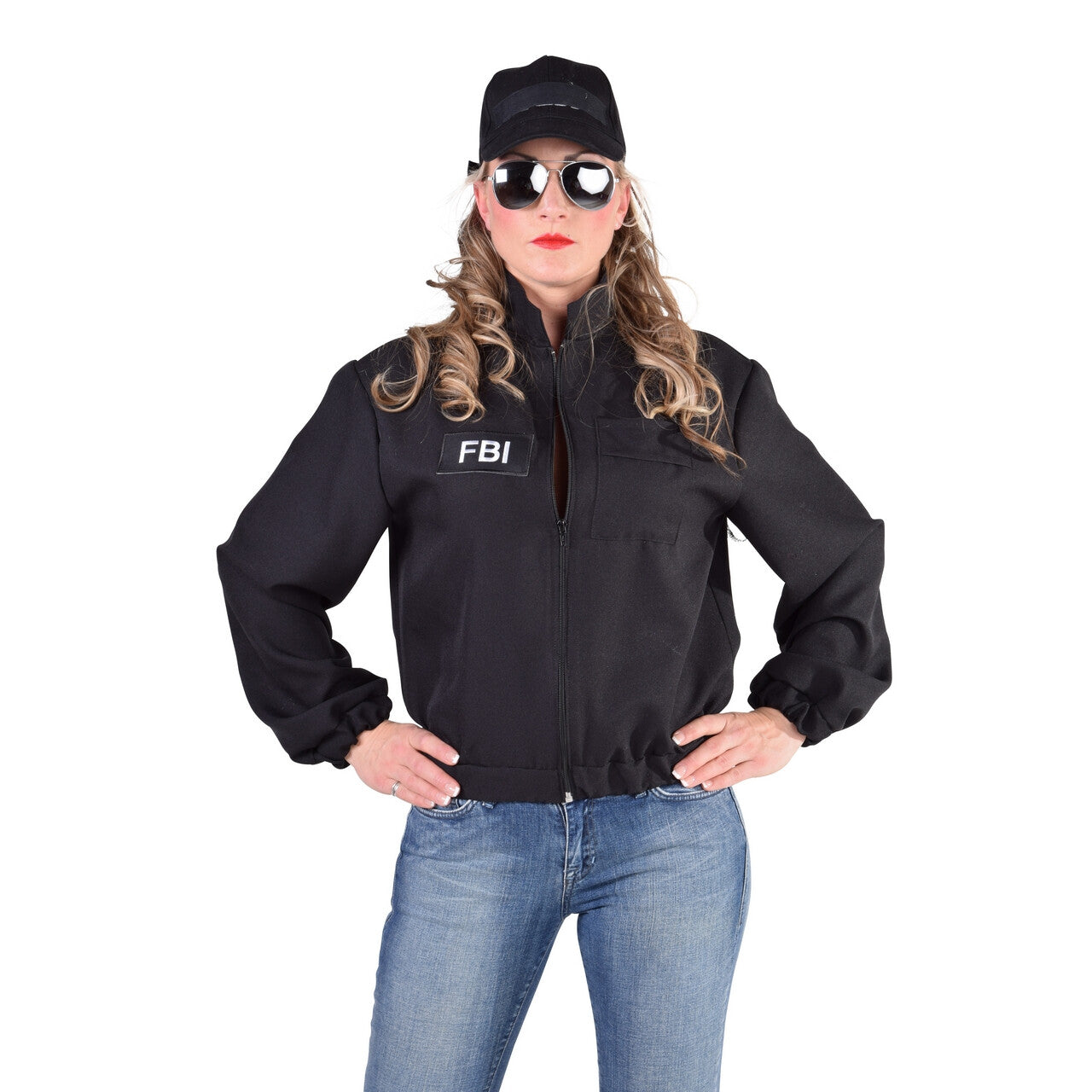Op deze afbeelding zie je een Kostuums, van het merk Magic By Freddy's. Mega Stoer Zwart Fbi Politiejas Vrouw