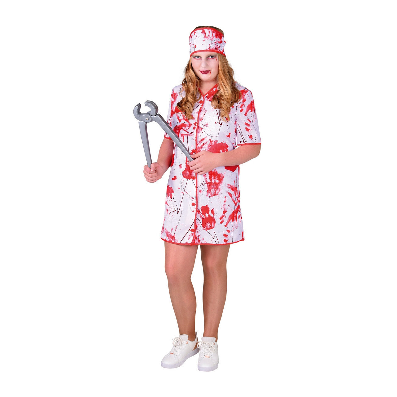 Op deze afbeelding zie je een Kostuums, van het merk Magic By Freddy's. Niet Al Te Zachtzinnige Ziekenhuis Verpleegster Meisje Kostuum