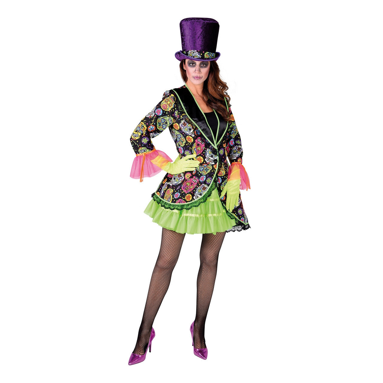 Op deze afbeelding zie je een Kostuums, van het merk Magic By Freddy's. Asymmetrische Day Of Death Slipjas Vrouw