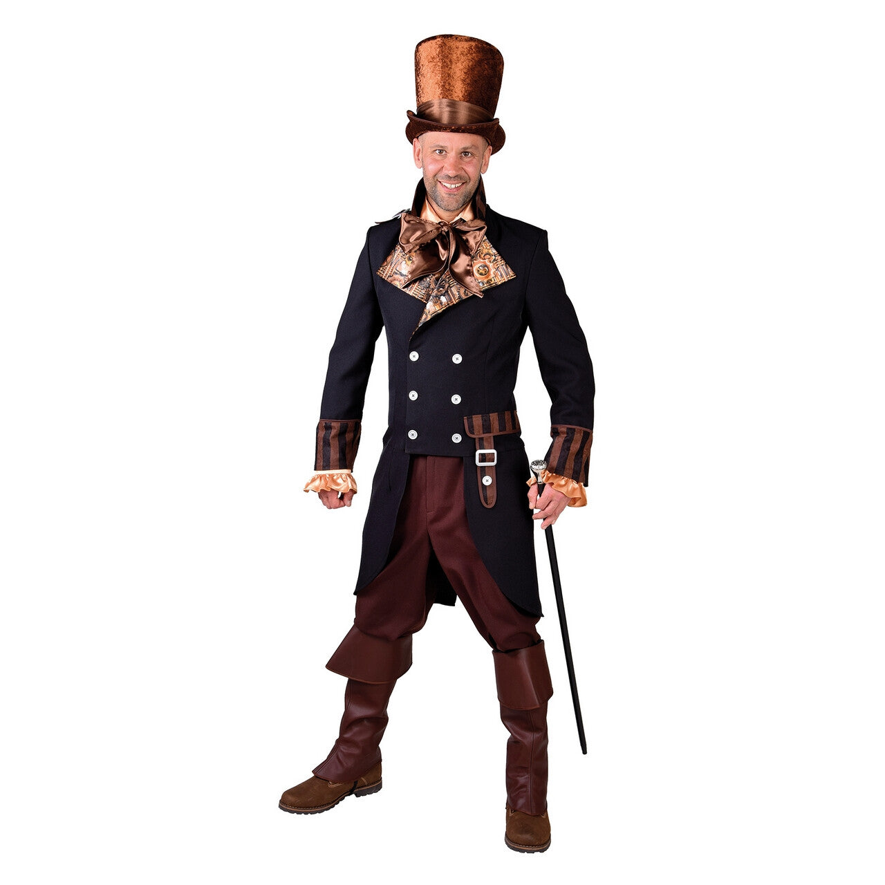 Op deze afbeelding zie je een Kostuums, van het merk Magic By Freddy's. Tijdmachine Steampunk Jas Man