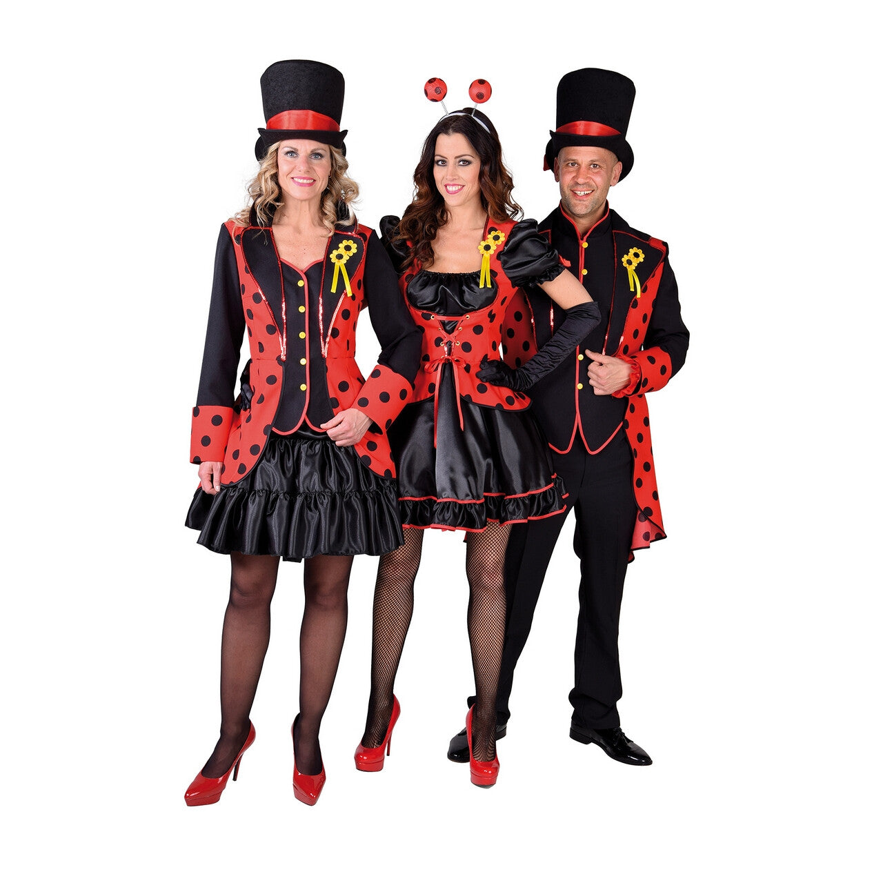Op deze afbeelding zie je een Kostuums, van het merk Magic By Freddy's. Lieveheersbeestje Rood Zwarte Kever Slipjas En Vest Man