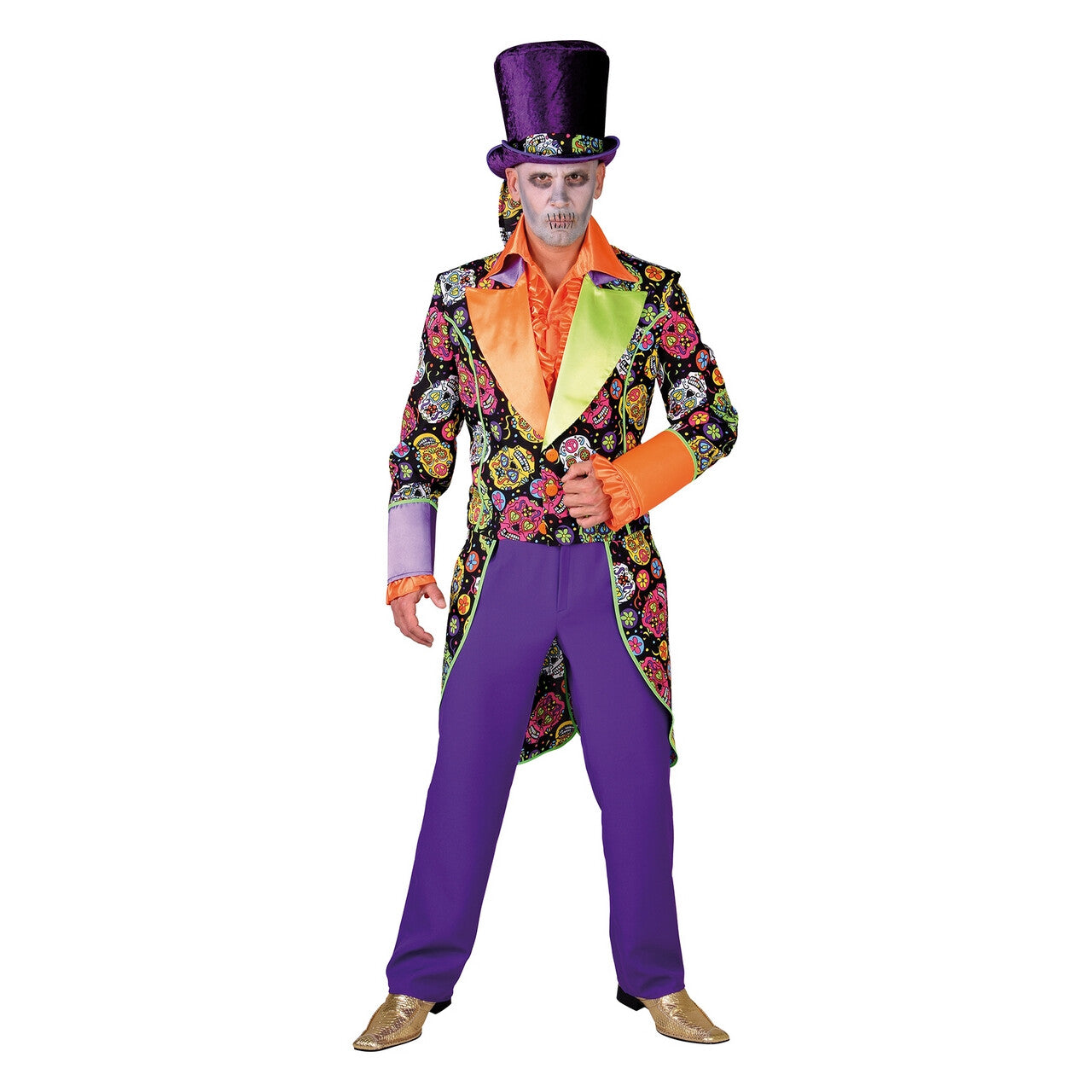 Op deze afbeelding zie je een Kostuums, van het merk Magic By Freddy's. Mexicaanse Day Of Dead Slipjas Man