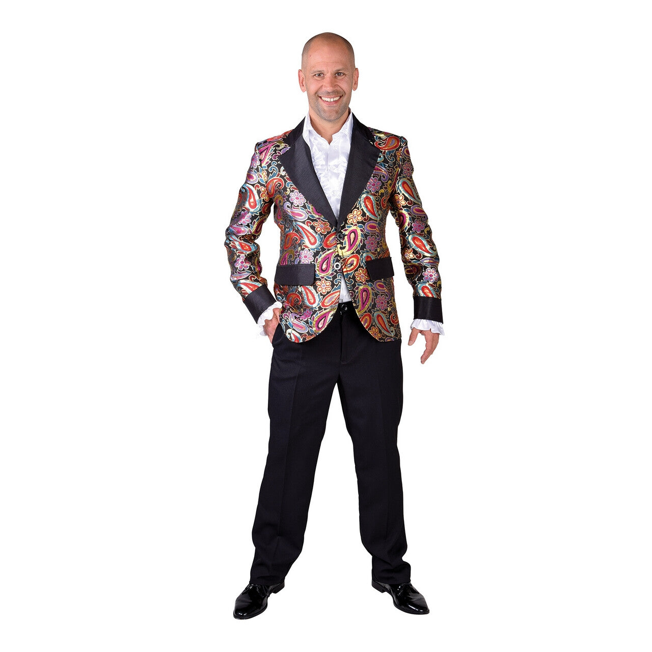 Op deze afbeelding zie je een Kostuums, van het merk Magic By Freddy's. Smoking Colbert Paisley Brokaat Man
