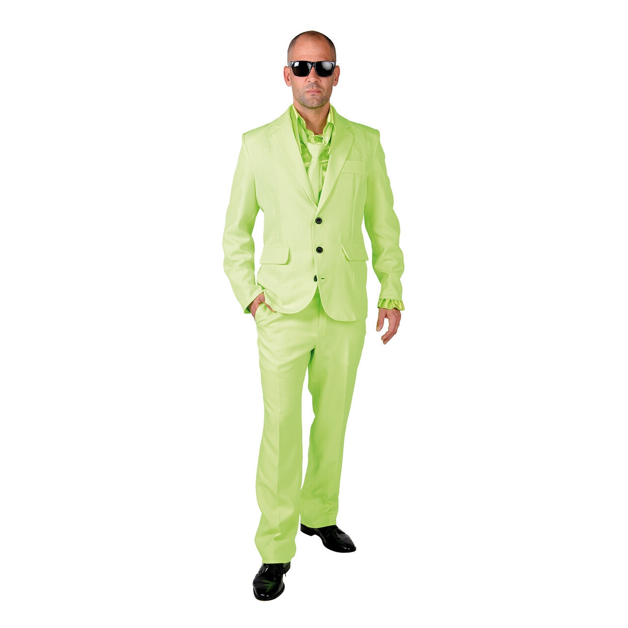 Op deze afbeelding zie je een Kostuums, van het merk Magic By Freddy's. Cool Men In Green Man Kostuum