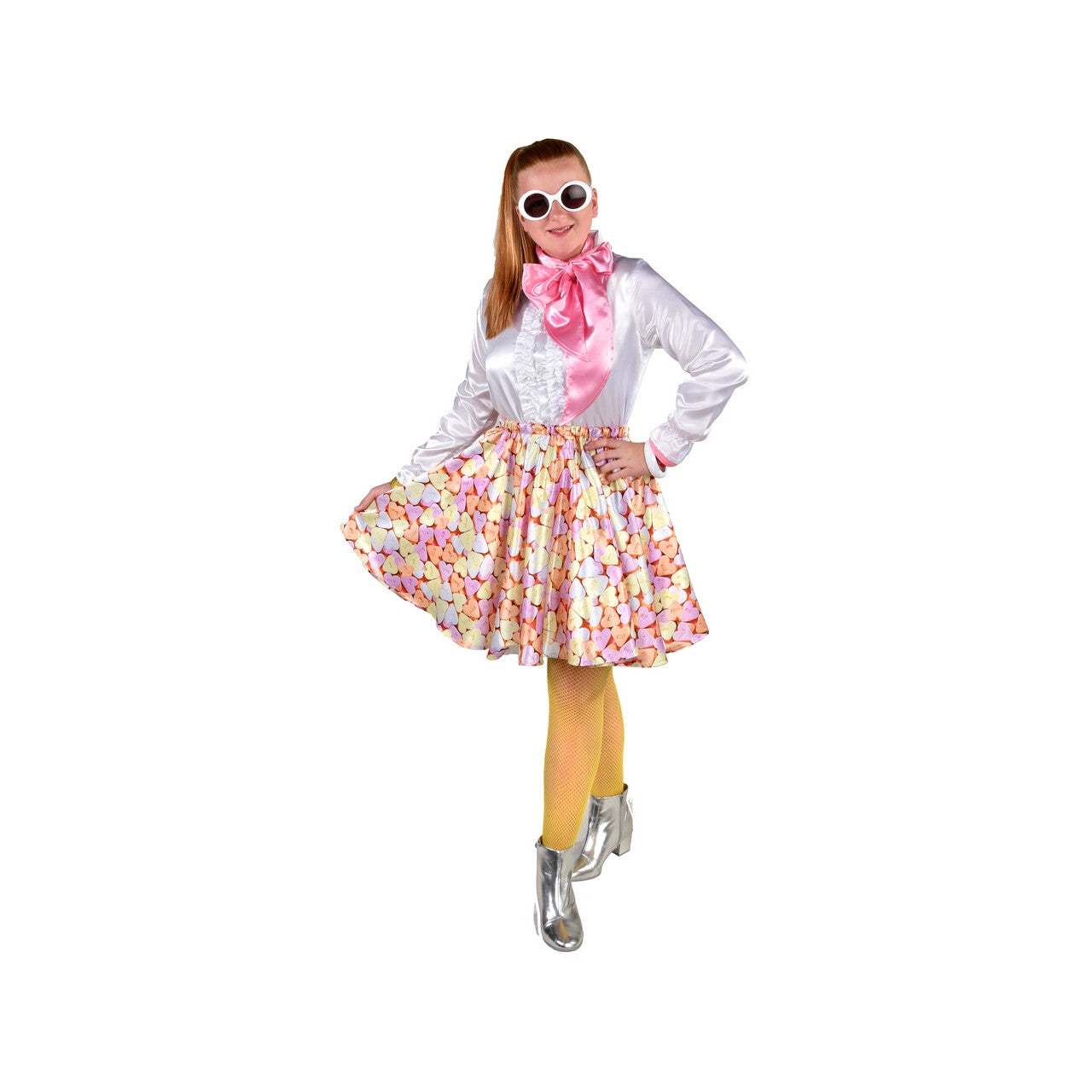 Op deze afbeelding zie je een Kostuums, van het merk Magic By Freddy's. Snoep Hartjes Sweet Heart Rok Meisje