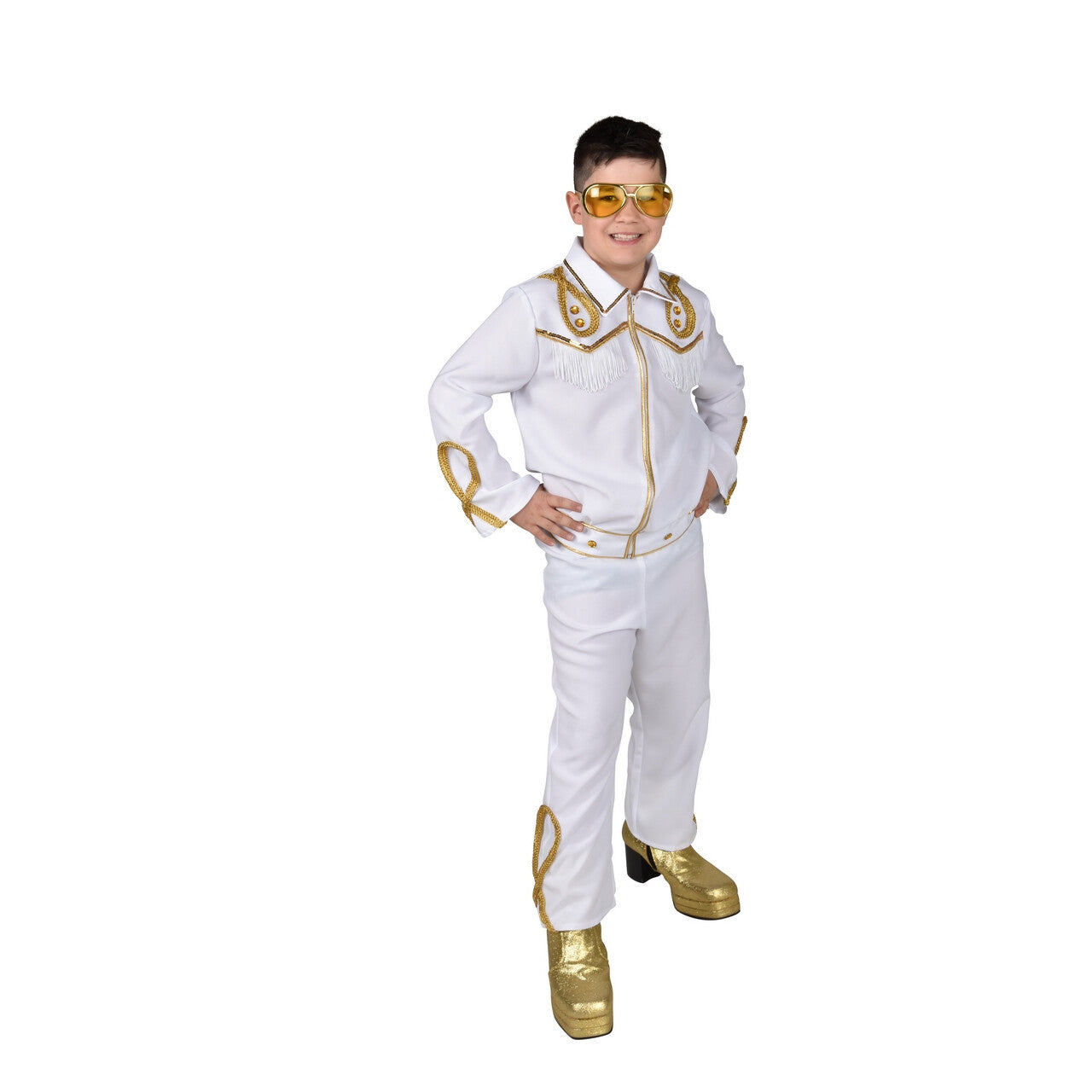 Op deze afbeelding zie je een Kostuums, van het merk Magic By Freddy's. Elvis Jongen Kostuum
