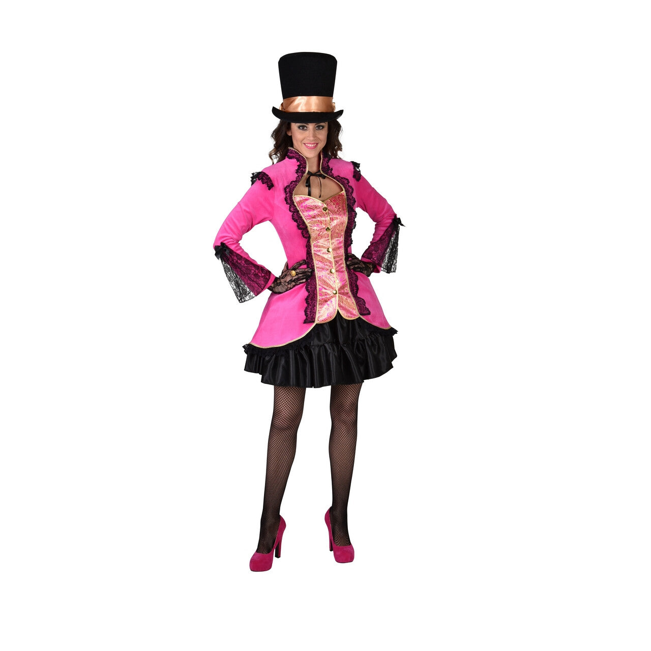 Op deze afbeelding zie je een Kostuums, van het merk Magic By Freddy's. Vergulde Bourgeoisie Jas Roze Vrouw