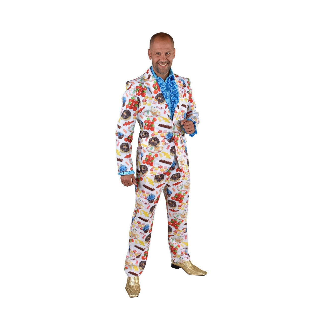 Op deze afbeelding zie je een Kostuums, van het merk Magic By Freddy's. Slecht Gebit Blije Tandarts Snoep Man Kostuum
