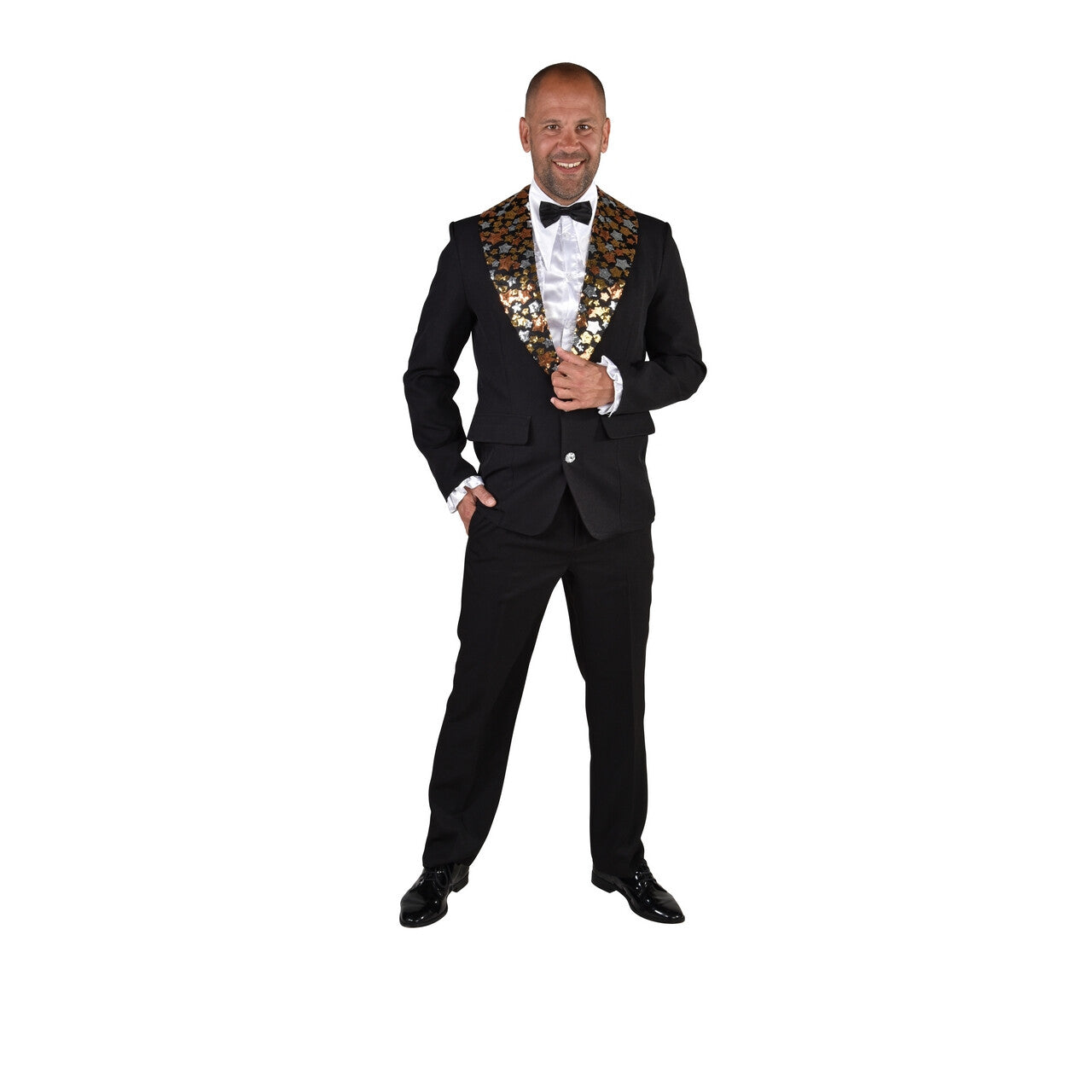Op deze afbeelding zie je een Kostuums, van het merk Magic By Freddy's. Stralende Sterren Kraag Televisie Ster Jasje Man