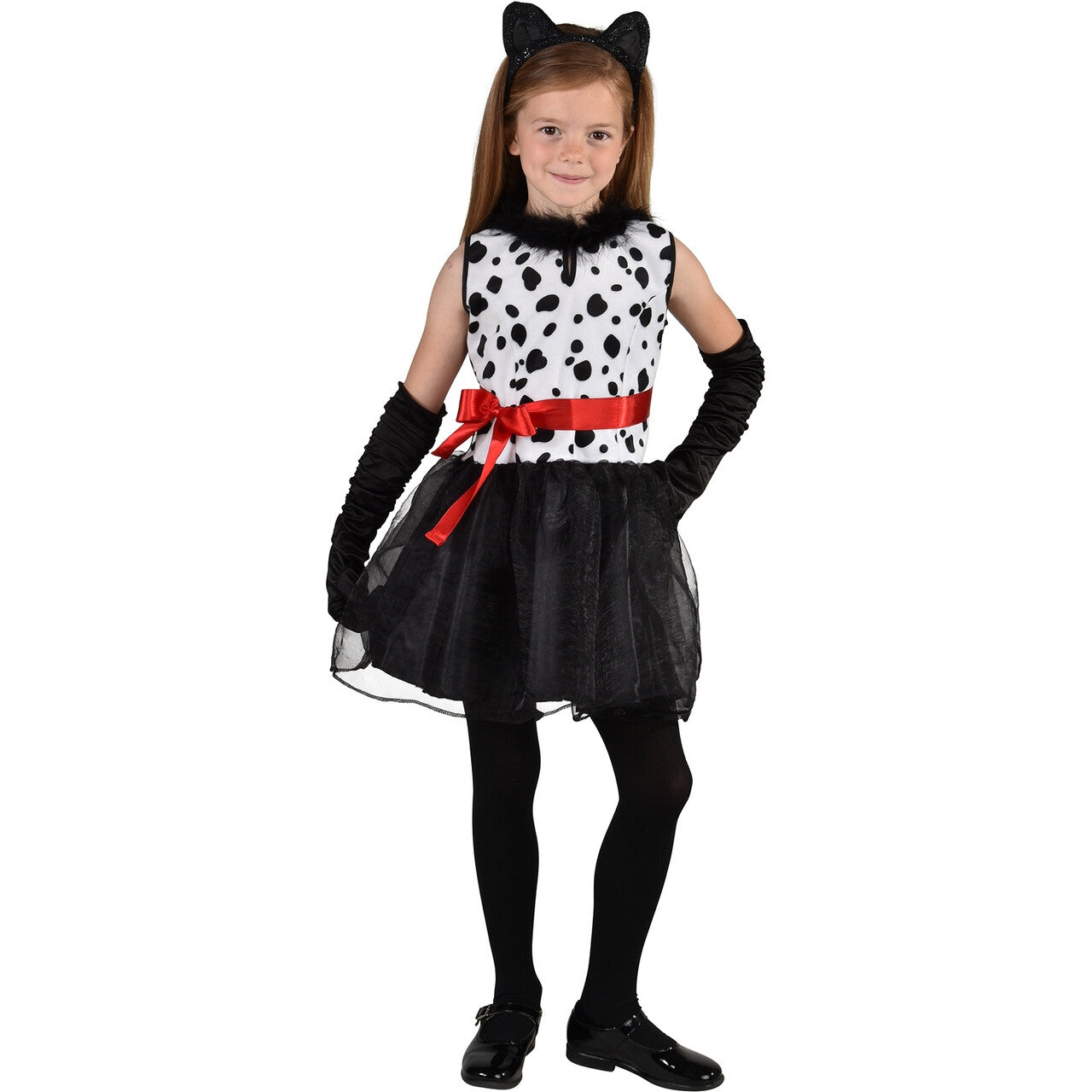 Op deze afbeelding zie je een Kostuums, van het merk Magic By Freddy's. 101 Dalmatier Disney Hond Meisje Kostuum