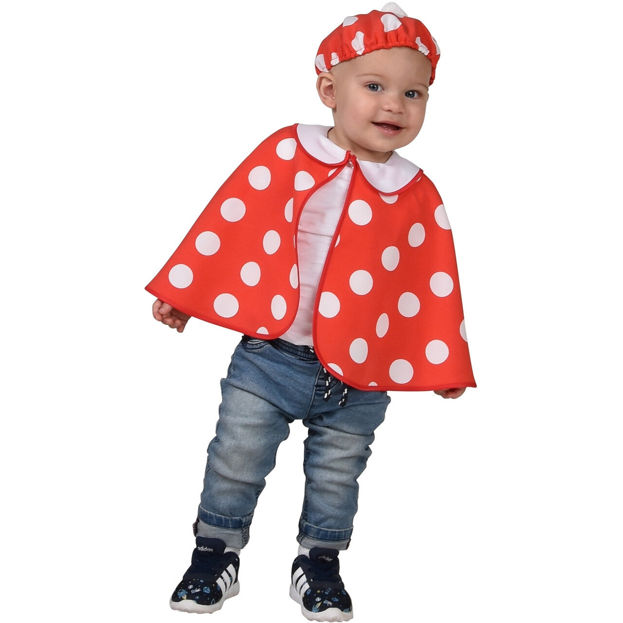 Op deze afbeelding zie je een Kostuums, van het merk Magic By Freddy's. Vliegenzwam Rood Met Witte Stippen Bos Kind Kostuum