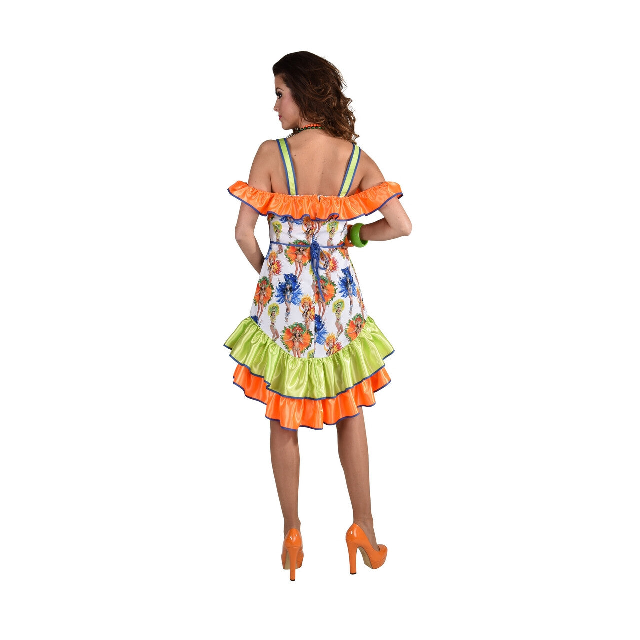Op deze afbeelding zie je een Kostuums, van het merk Magic By Freddy's. Sally Samba Rio Carnaval Vrouw Kostuum